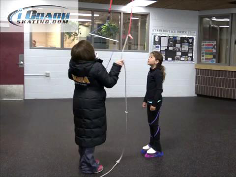 Stationary Off-Ice Harness, Jump Air Position Training – Part 2 (Sheila Thelen)