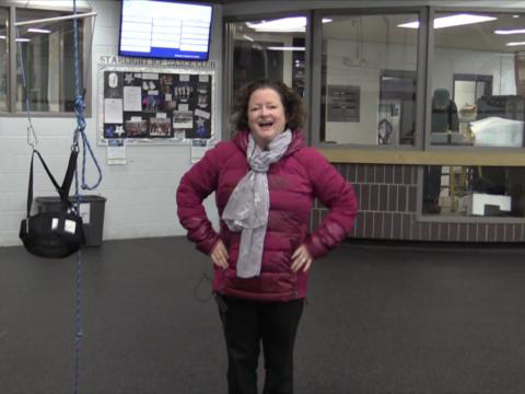 Stationary Off-Ice Harness for Jump Training – Part 1 (Sheila Thelen)
